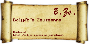 Bolyós Zsuzsanna névjegykártya